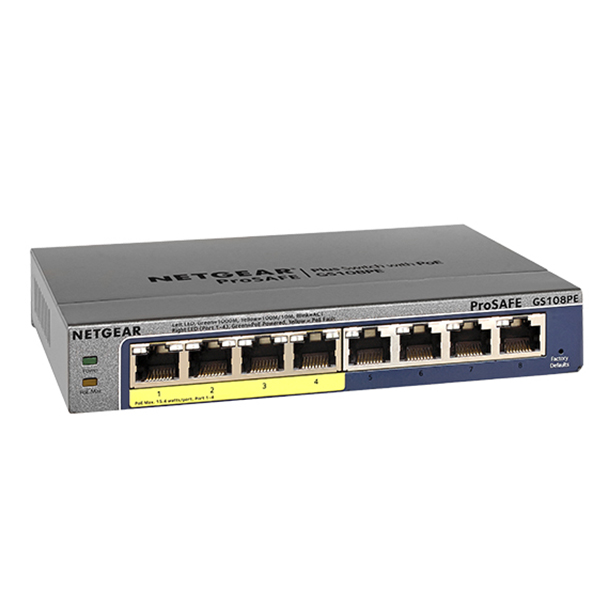 NETGEAR　GS108PE-300JPS　PoE　8ポート